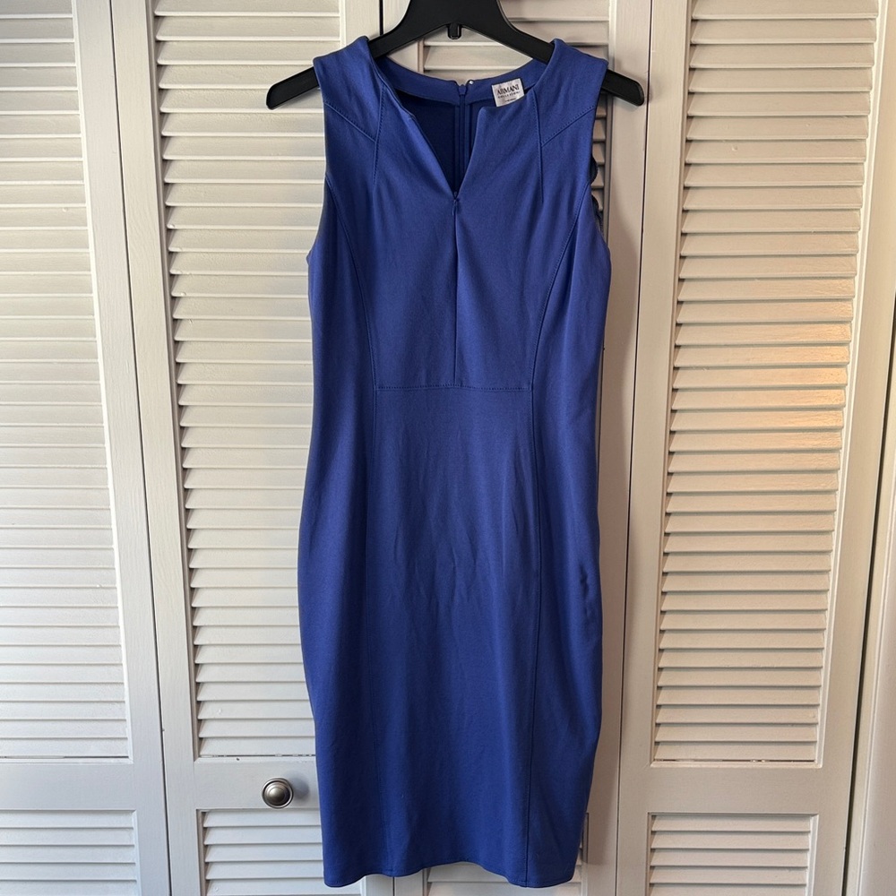 Armani Blue Sleeveless Dress